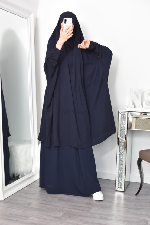 jilbab 2 pieces en wool peach haut de gamme et pas cher