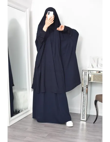 jilbab 2 pieces en wool peach haut de gamme et pas cher