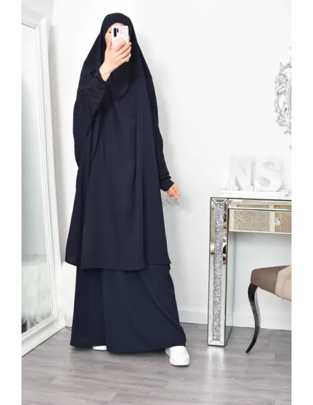 jilbab 2 pieces en wool peach haut de gamme et pas cher