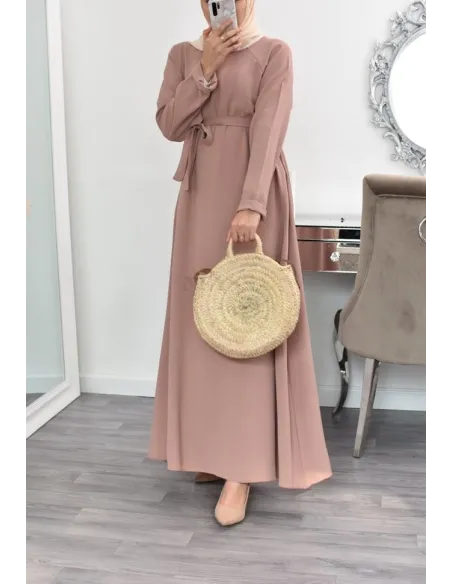 longue robe évasée musulmane mastour lfemme 1m80 ,longue robe évasée