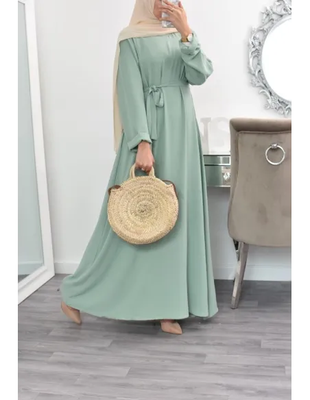 longue robe évasée musulmane mastour lfemme 1m80 ,longue robe évasée