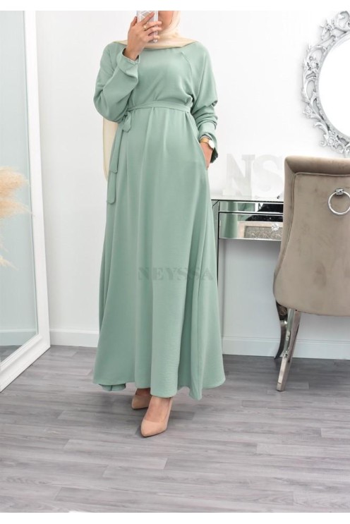 longue robe évasée musulmane mastour lfemme 1m80 ,longue robe évasée