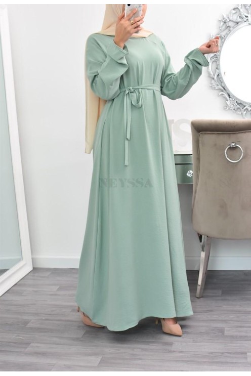 longue robe évasée musulmane mastour lfemme 1m80 ,longue robe évasée