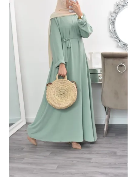 longue robe évasée musulmane mastour lfemme 1m80 ,longue robe évasée