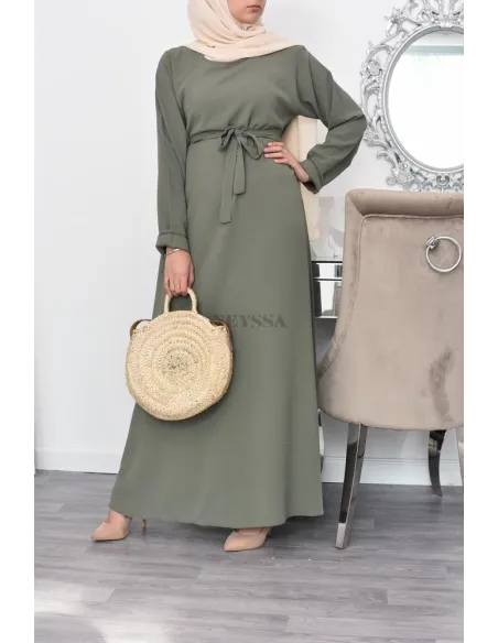 longue robe évasée musulmane mastour lfemme 1m80 ,longue robe évasée