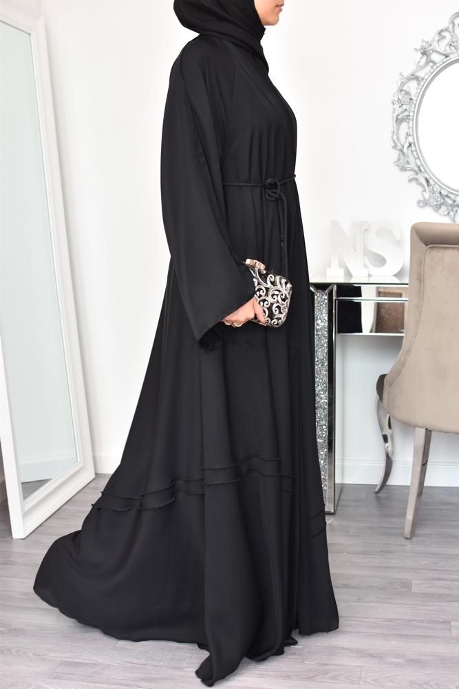  Abaya  femme noire Nidah tr s vas e moderne f te pour l 