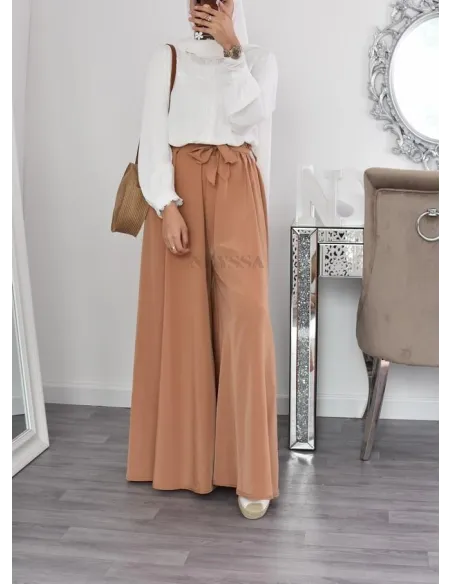 Chemisier en crêpe haut de gamme avec dentelle fine chic moderne