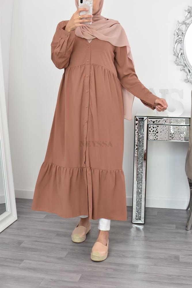 Sublime bohemian long tunic light cotton very long Muslim woman
