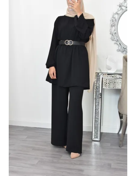 Ensemble fluide mastour tunique et pantalon été femme musulmane 