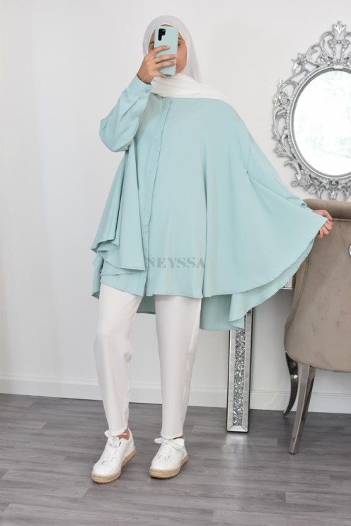 palazzo haut de gamme  Modest fashion classe fluide crêpe léger été