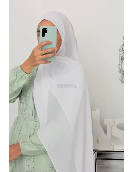 Maxi hijab mousseline xxl grand voile hijab crêpe hijab 180cm