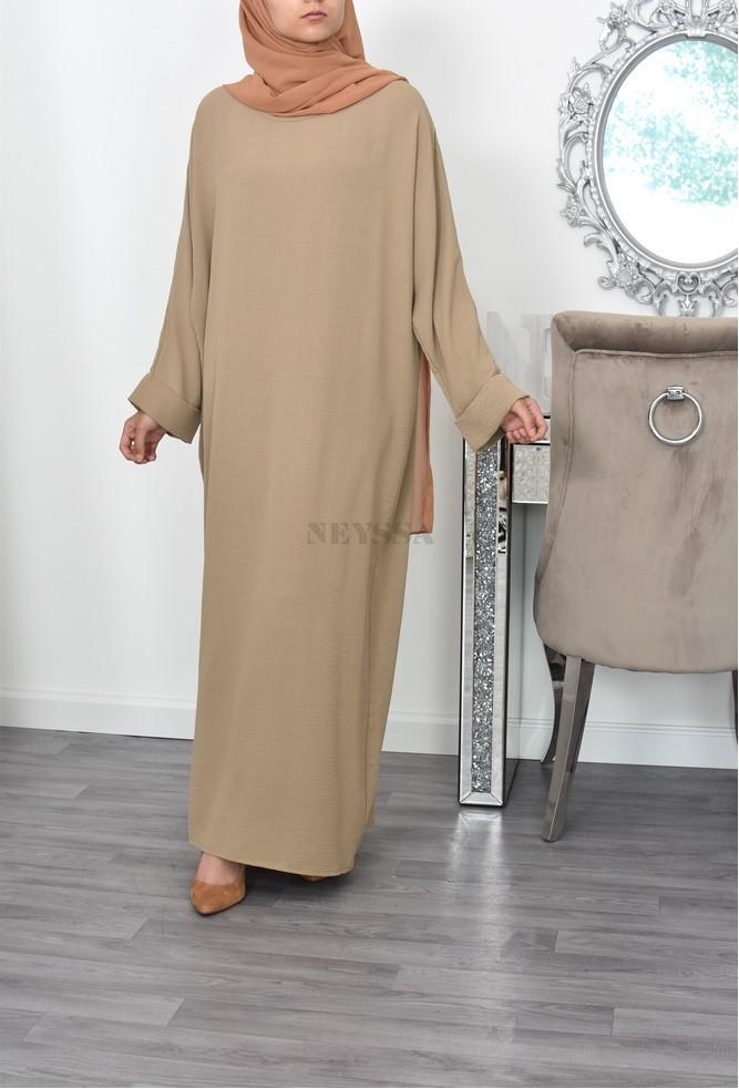 Abaya dress flared mastoura Abaya mastoura fluid veiled woman
