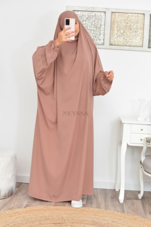 Jilbab une pièce long fluide et pas cher