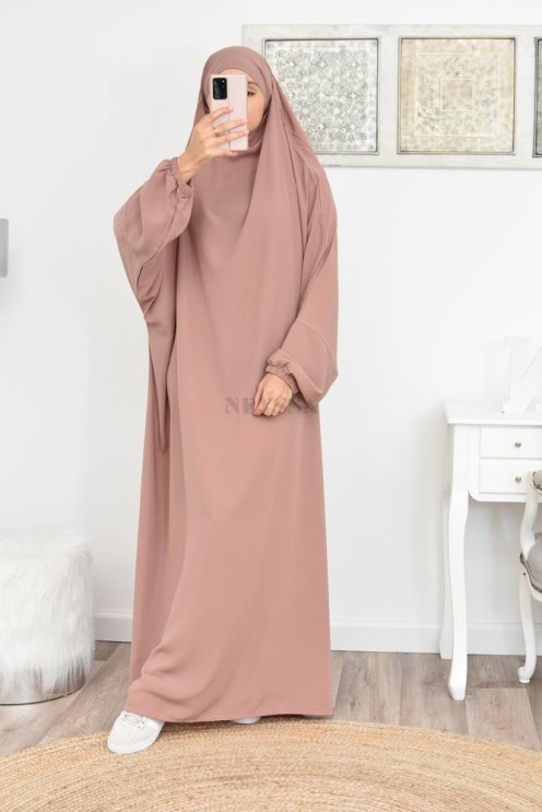 Jilbab une pièce long fluide et pas cher