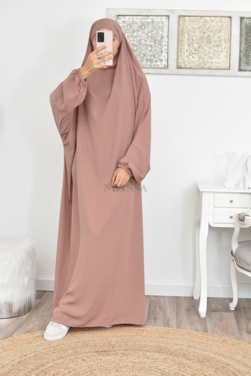 Jilbab une pièce long fluide et pas cher