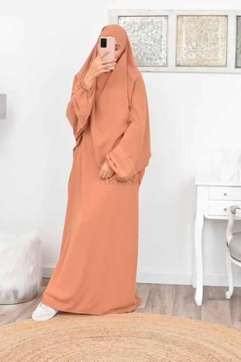 Jilbab une pièce long fluide et pas cher