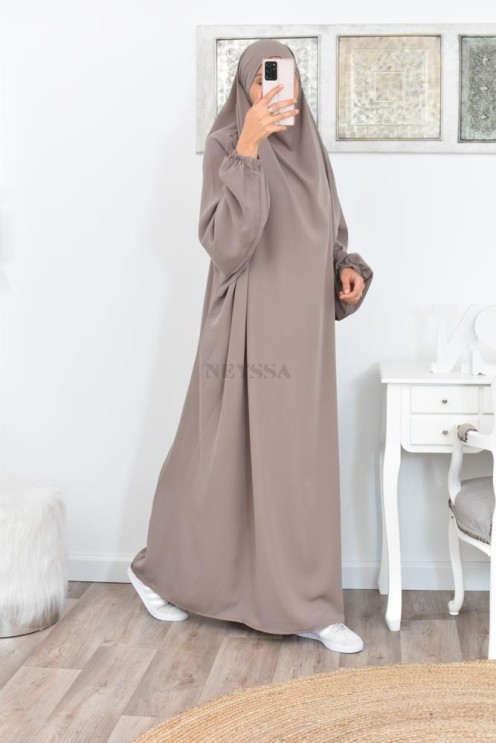 Jilbab une pièce long fluide et pas cher