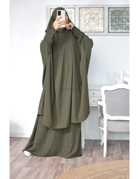 jilbab 2 pieces en wool peach haut de gamme et pas cher