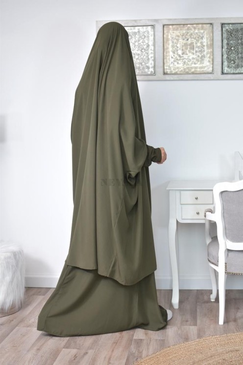 jilbab 2 pieces en wool peach haut de gamme et pas cher