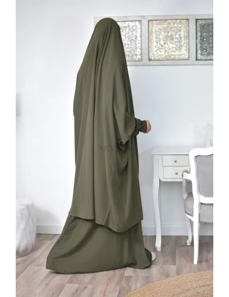 jilbab 2 pieces en wool peach haut de gamme et pas cher
