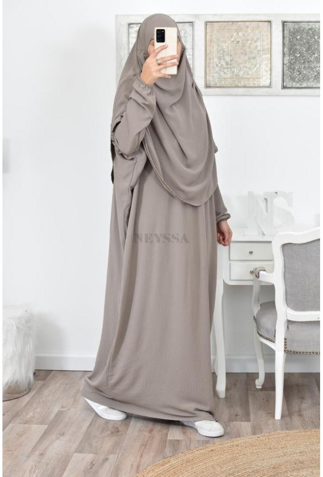  Abaya  longue papillon  de priere avec hijab int gr  pas  cher 