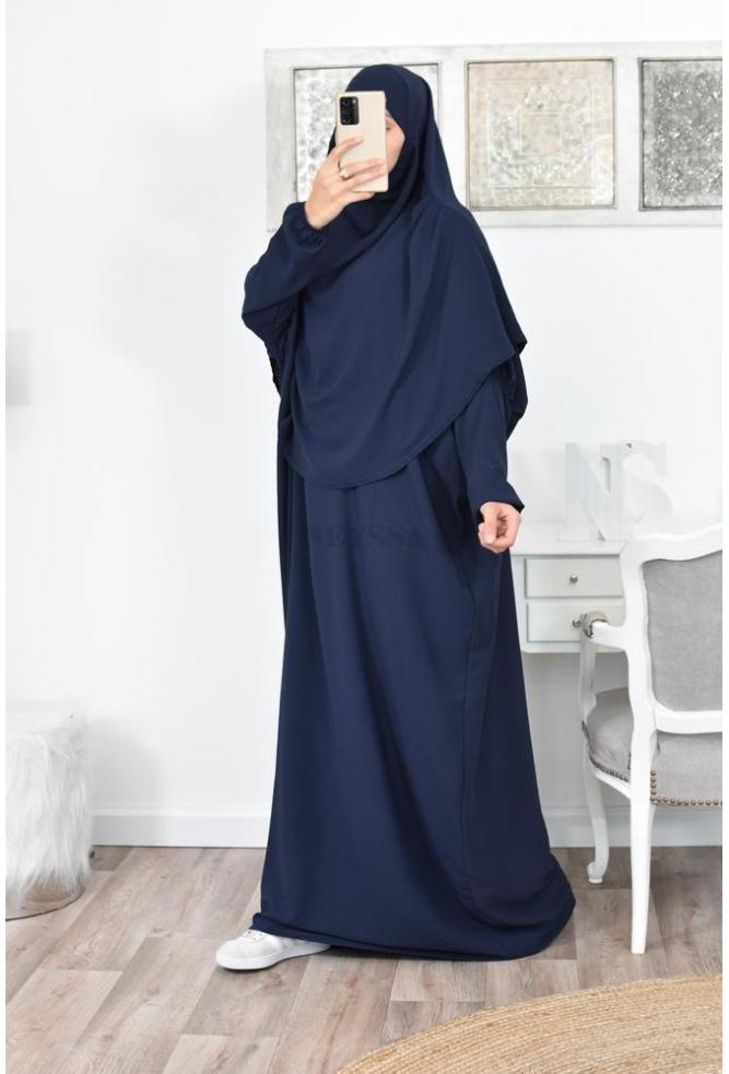  Abaya  longue papillon de priere avec  hijab  int gr   pas cher