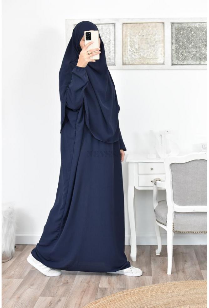  Abaya  longue papillon de priere avec hijab int gr  pas cher