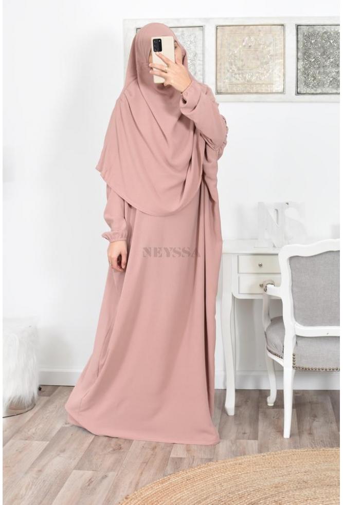  Abaya  longue papillon de priere avec hijab int gr  pas  cher 