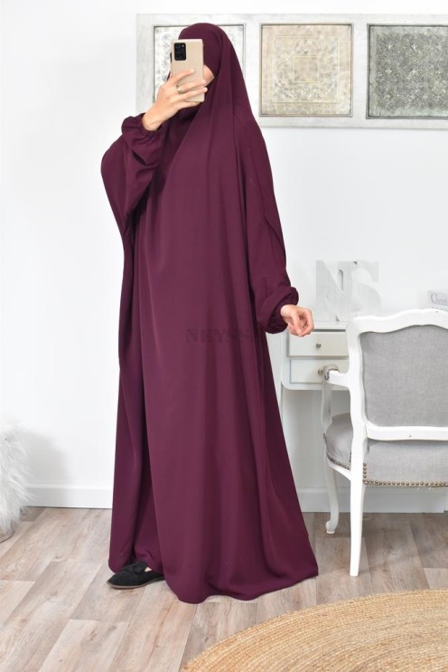 Jilbab une pièce long fluide et pas cher