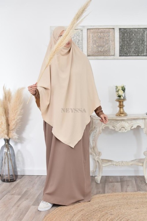 Long khimar pointu pour femme musulmane hijab légiféré