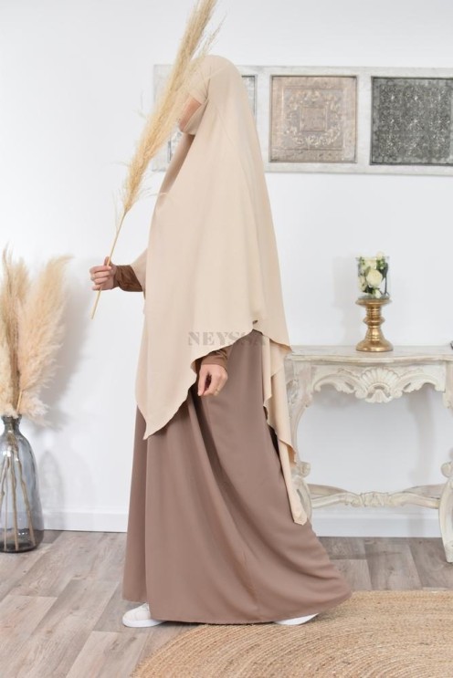 Long khimar pointu pour femme musulmane hijab légiféré