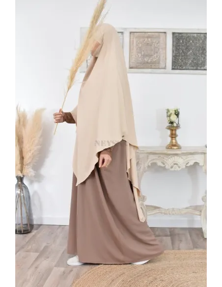 Long khimar pointu pour femme musulmane hijab légiféré