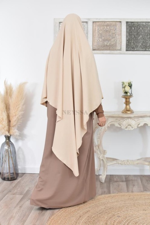 Long khimar pointu pour femme musulmane hijab légiféré