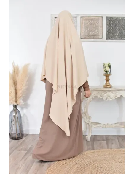 Long khimar pointu pour femme musulmane hijab légiféré