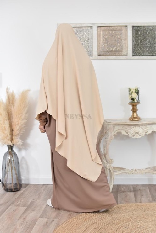 Long khimar pointu pour femme musulmane hijab légiféré