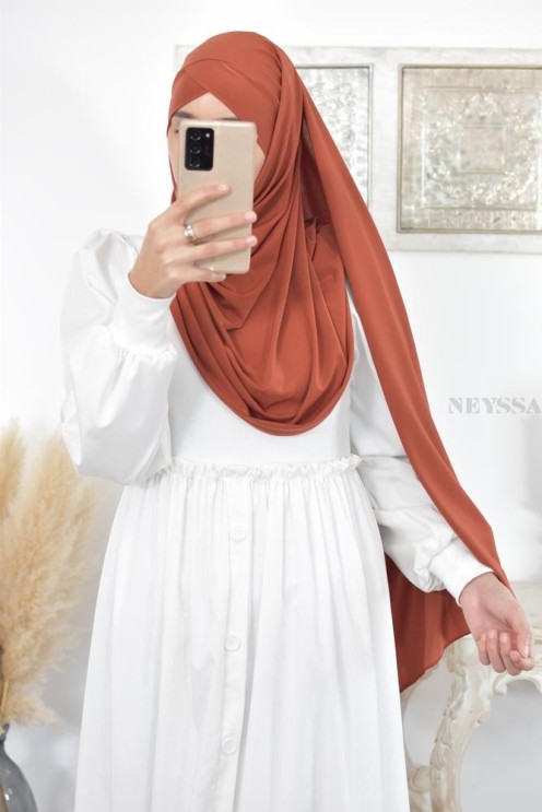 Hijab à enfiler jersey  Neyssa création, hijab haute qualité lycra