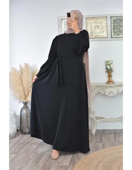 Robe longue mastoura évasée bien fluide pour vos fêtes musulmane