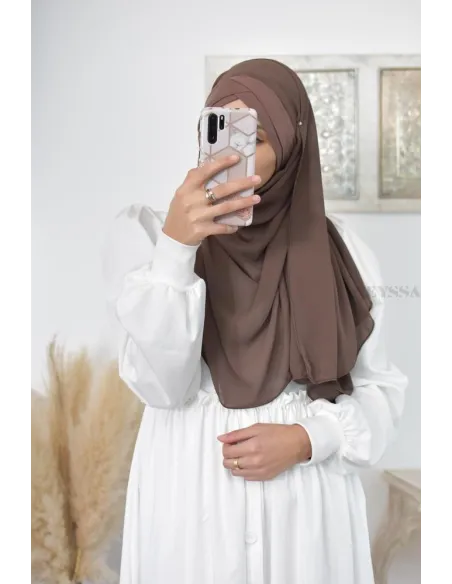 hijab prêt à enfiler en mousseline style turque hijab bonnet intégré 