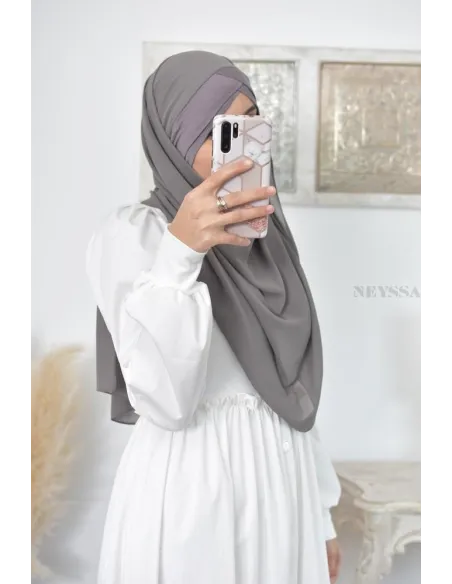 hijab prêt à enfiler en mousseline style turque hijab bonnet intégré 