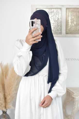 hijab prêt à enfiler en mousseline style turque hijab bonnet intégré  2