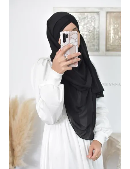 Turkish hijab inspiration ready to put on simple hijab cross cup