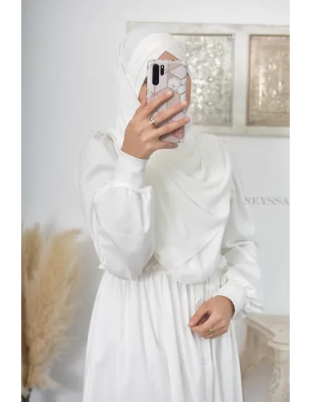 hijab prêt à enfiler en mousseline style turque hijab bonnet intégré 