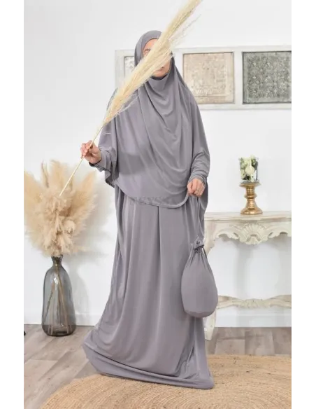 Abaya papillon ample de priere avec hijab intégré au meilleur prix