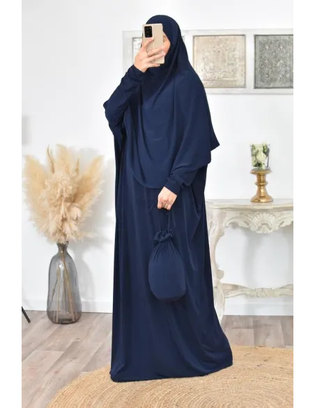 Abaya papillon ample de priere avec hijab intégré au meilleur prix