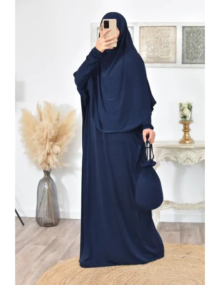 Abaya papillon ample de priere avec hijab intégré au meilleur prix