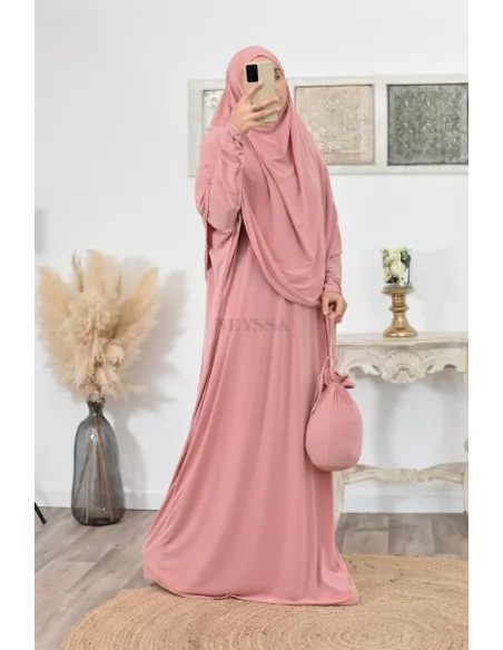 Abaya papillon ample de priere avec hijab intégré au meilleur prix