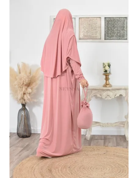 Abaya papillon ample de priere avec hijab intégré au meilleur prix