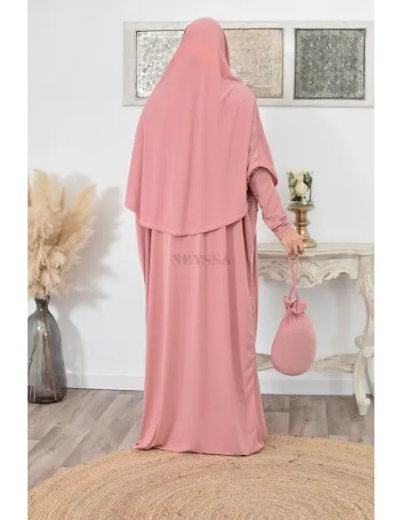 Abaya papillon ample de priere avec hijab intégré au meilleur prix