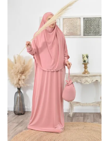 Abaya papillon ample de priere avec hijab intégré au meilleur prix