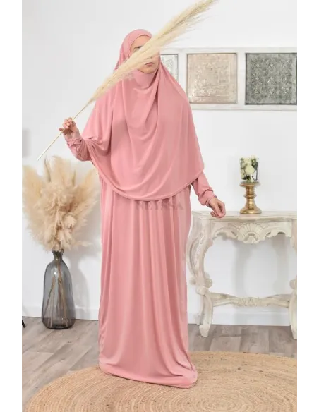 Abaya papillon ample de priere avec hijab intégré au meilleur prix
